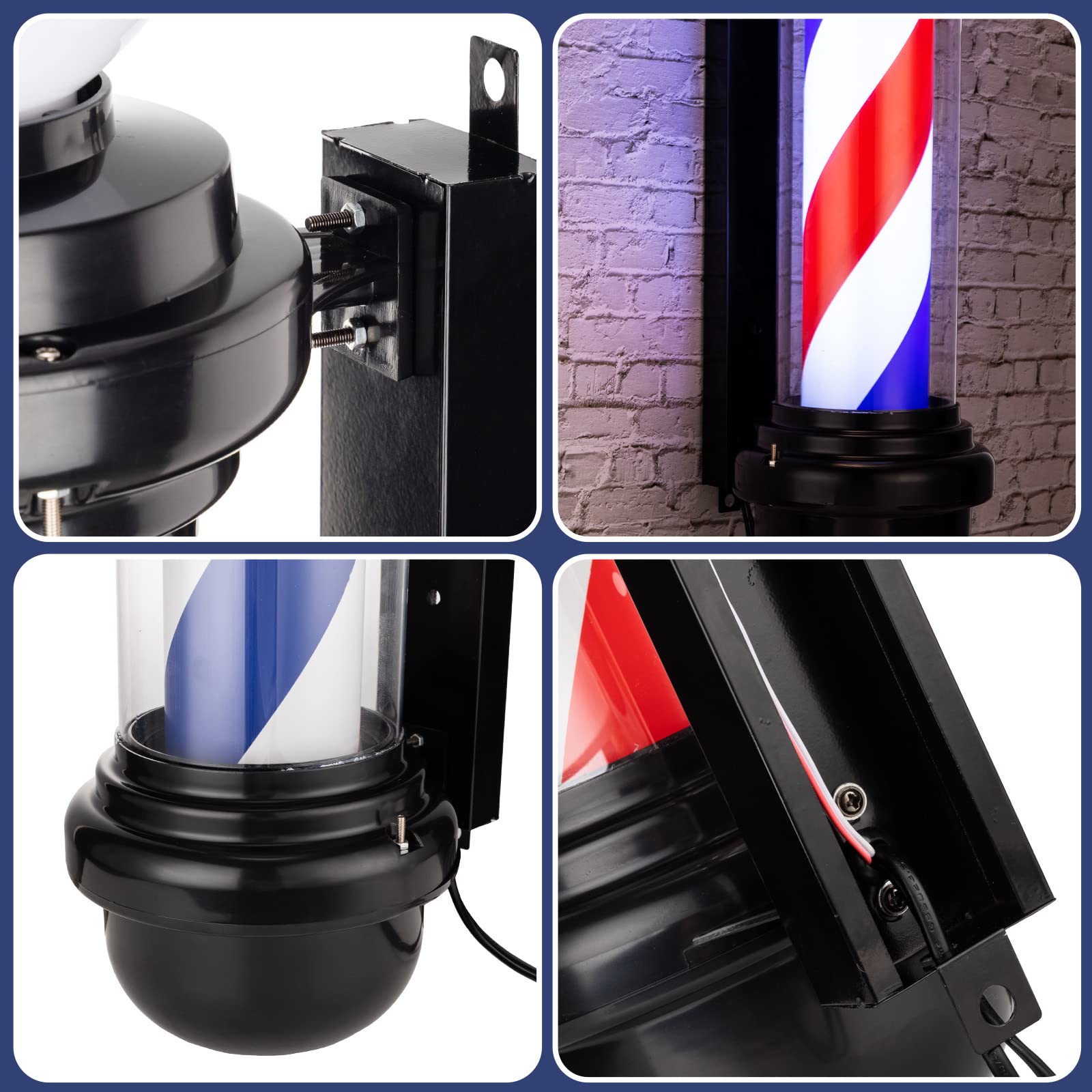 Amazon.com: Noverlife 34in Barber Pole LED Sign, Barber Shop Pole